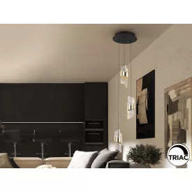 ILIADA - LAMP 3L BLACK-GOLD