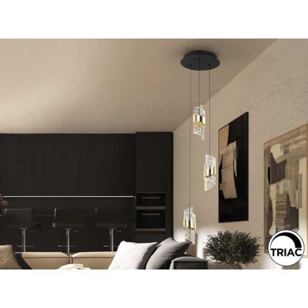 ILIADA - LAMP 3L BLACK-GOLD