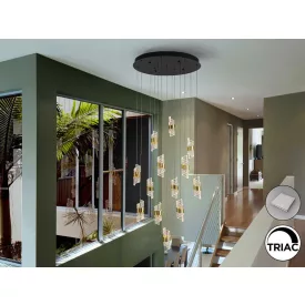 ILIADA - LAMP 13L BLACK-GOLD D70