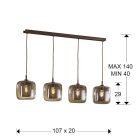  Schuller Fox 653422D Multi Pendant Lamp