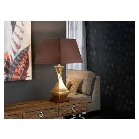 ·DECO· SMALL TABLE LAMP, GOLD 1L.