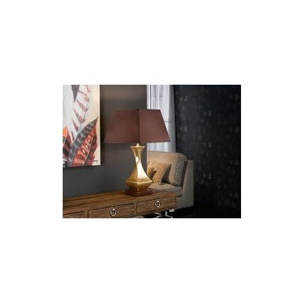 ·DECO· SMALL TABLE LAMP, GOLD 1L.