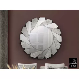 ·FLAVIA· MIRROR Ø100 CM SILVER