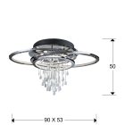  Schuller Bruma 696318 Modern Chandelier Chrome