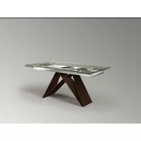 MIKA - EXTENDABLE DINING TABLE - BROWN