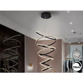 RING - LAMP 8 BLACK RINGS 3000K, DIMMABL