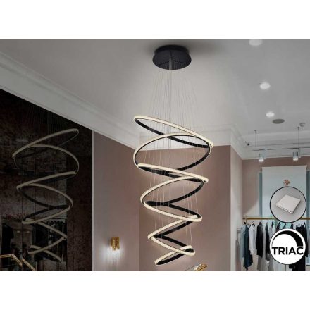 RING - LAMP 8 BLACK RINGS 3000K, DIMMABL