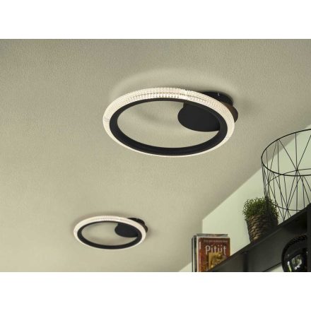·RING· CEILING LAMP 1 RING, BLACK