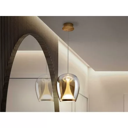 SUSPIRO - GOLDEN-AMBER LAMP D25