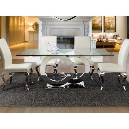 ·CASANDRA· DINING TABLE, STEEL, 180