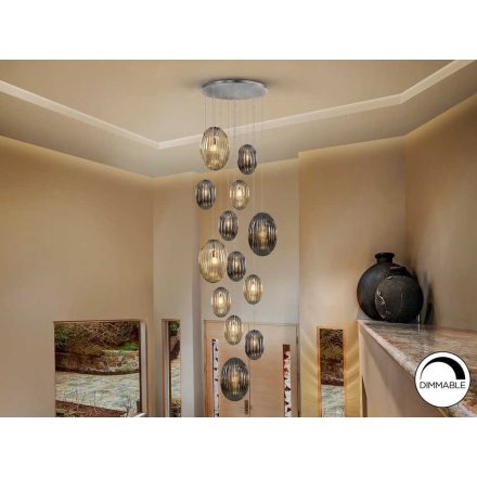 OVILA· 13L LAMP. SMOKE, COGNAC