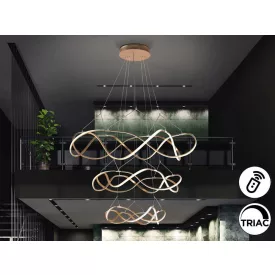 ·MOLLY· LED LAMP Ø110 3 RING ROSE GOLD D