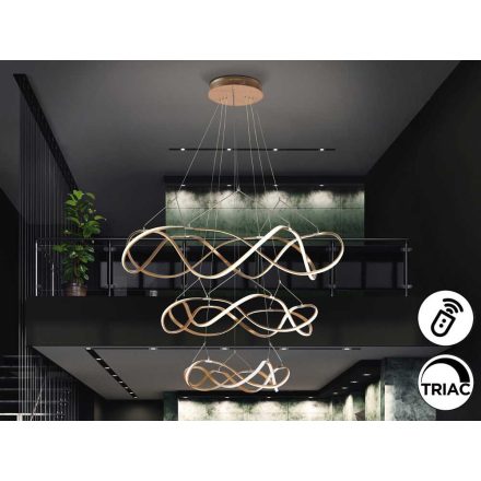 ·MOLLY· LED LAMP Ø110 3 RING ROSE GOLD D