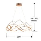  Schuller Molly 763967D Pendant Lamp Rose Gold