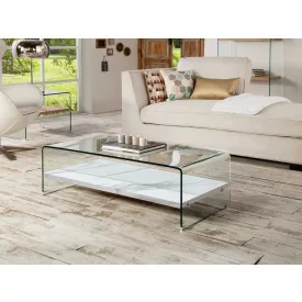 ·SONAMA· COFFEE TABLE GLASS/WHITE
