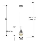  Schuller Elie 773106 Single Pendant Lamp Chrome