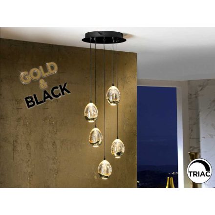 ROCIO - BLACK-GOLD LAMP D30