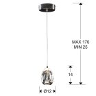  Schuller Rocío 784326 Single Pendant Lamp Chrome