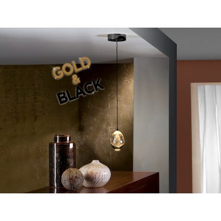 ROCIO - BLACK-GOLD LAMP 1L