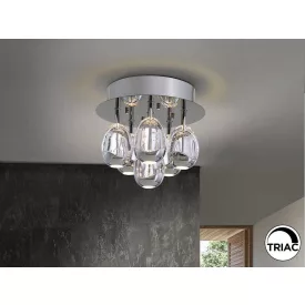 ROCIO- CEILING LAMP 6L, CHROME  DIMMABLE