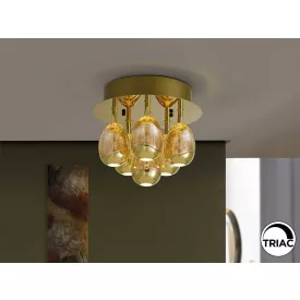 ROCIO- CEILING LAMP 6L  GOLD DIMMABLE