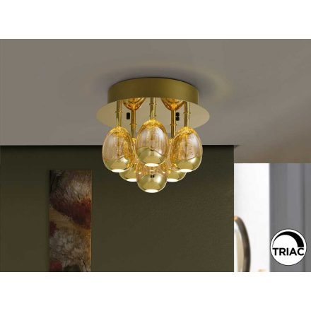 ROCIO- CEILING LAMP 6L  GOLD DIMMABLE