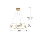  schuller colette 786716D Pendant Lamp Rose Gold