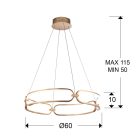  Schuller Colette 786716 Pendant Lamp Rose Gold