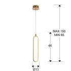  schuller colette 787130 Pendant Lamp Rose Gold