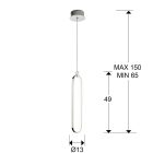 schuller colette 787147 Single Pendant Lamp Chrome