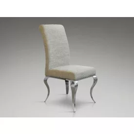 ·BARROQUE· CHAIR, STEEL AND BEIGE