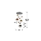  Schuller Sphere 793091D Multi Pendant Lamp