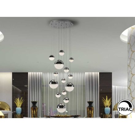 ·SPHERE· LED LAMP 14L, CH. Ø60X500 DIMMA