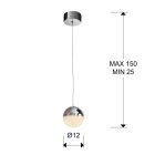  schuller sphere 793301 Single Pendant Lamp Chrome