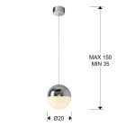  schuller sphere 793412 Single Pendant Lamp Chrome