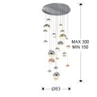  schuller sphere 793960K Multi Pendant Lamp