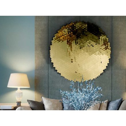 MATRIX - GOLD-PLATED STEEL BAS-RELIEF