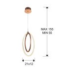  Schuller ocellis 814263 Pendant Lamp Rose Gold