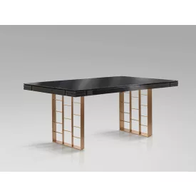 ·VITA· DINING TABLE, ANTHRACITE-ROSE GOL