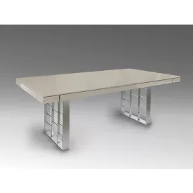 ·VITA· DINING TABLE, ASH GREY- SILVER 24