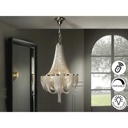  Schuller Minerva 872853D antique chrome chandelier