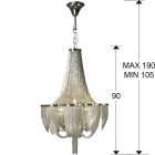  Schuller Minerva 872853D antique chrome chandelier