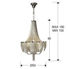  Schuller Minerva 872853 antique chrome chandelier
