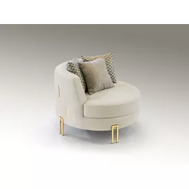 ·VIENA· ARMCHAIR 1S, WHITE-GOLD