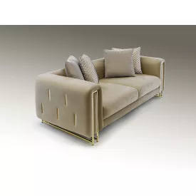 ·VIENA· 2-SEATER SOFA, BEIGE-GOLDEN