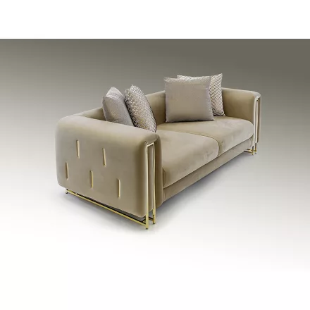 ·VIENA· 2-SEATER SOFA, BEIGE-GOLDEN