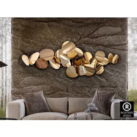SERENITY- WALL SCULPTURE STEEL ROSE GOLD