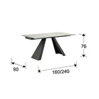  SCHULLER alai 983174 Dining Table Matte Black Metal