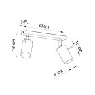 Ceiling lamp RING 2 black