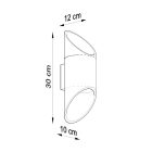 Wall lamp PENNE 30 black